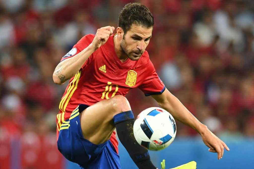 Europapress 4606985 Filed 17 June 2016 France Nice Spains Cesc Fabregas In Action During The