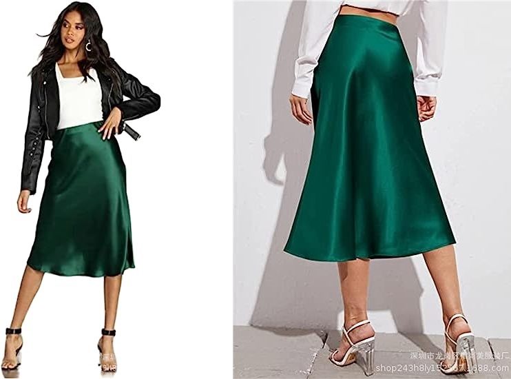 La falda satinada que no paras de ver por la calle la tiene Amazon por 18,19 euros y en varios colores