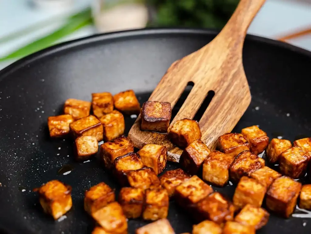 La receta de tofu frito para que quede sabroso y crujiente 25 ¿Qué salsas se recomiendan para acompañar el tofu frito?