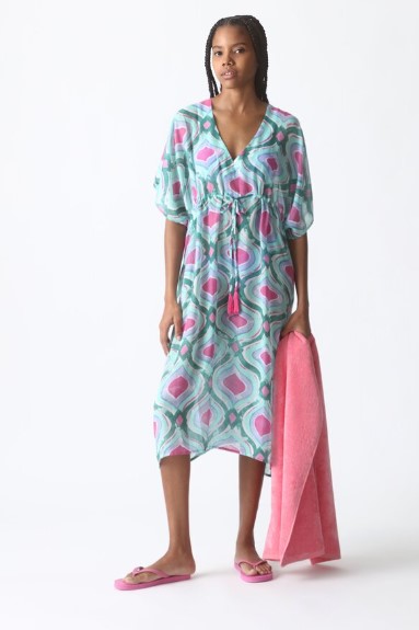 Caftán midi estampado
