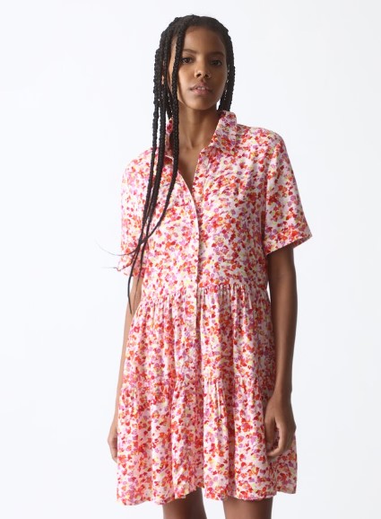 Vestido camisero con vuelo