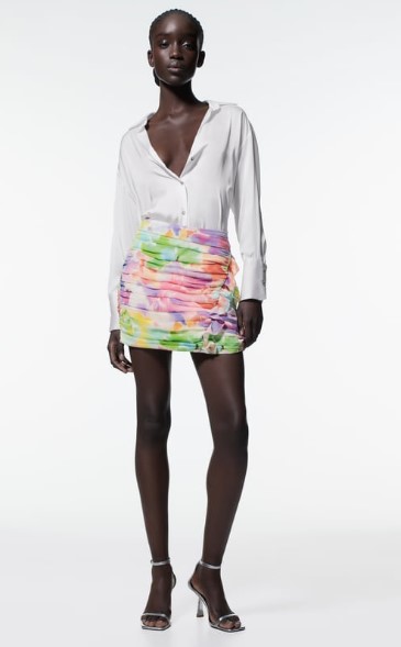 Camisa Satinada De Zara