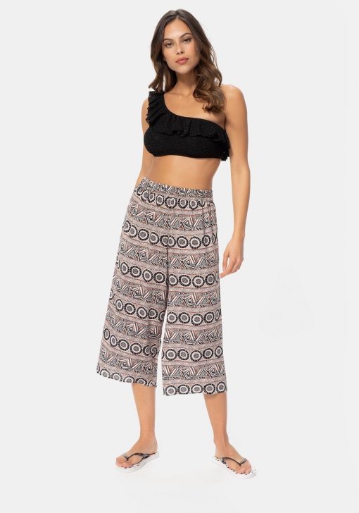 Pantalón con elástico capri sostenible de Mujer TEX