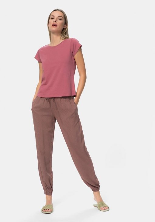Pantalón de viscosa fluido sostenible de Mujer TEX