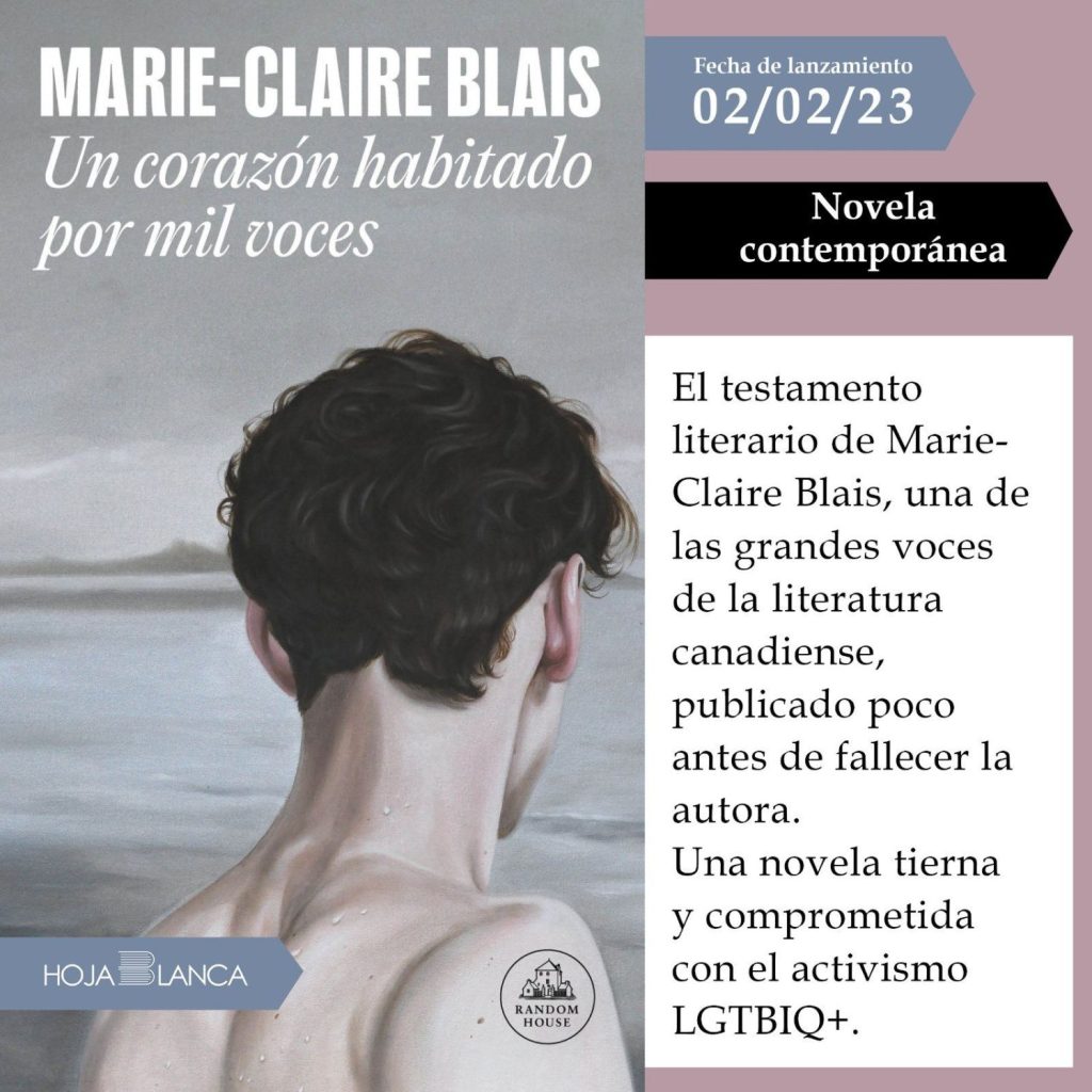 8 libros de viajes perfectos para leer en verano 26 Un corazón habitado por mil voces de Marie – Claire Blais