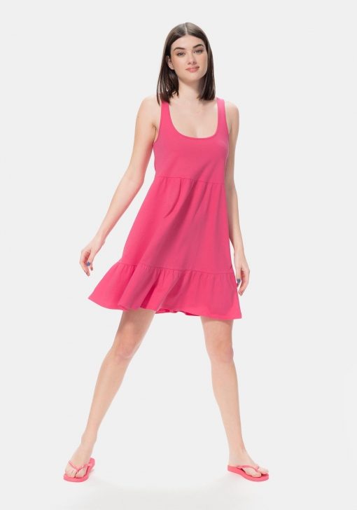 Vestido de algodón liso de Mujer TEX