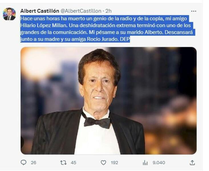 Fallece el periodista Hilario López Millán a los 78 años por una «deshidratación extrema»