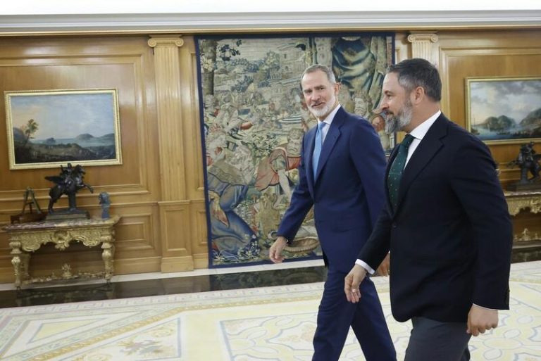 Abascal traslada al Rey su apoyo a la investidura de Feijóo «condicionado» a que el PP no ayude al ‘cordón sanitario’