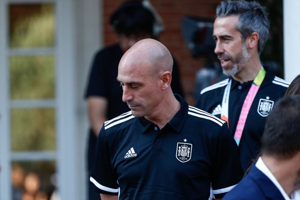 Luis Rubiales Se Enroca En Su Cargo Y Se Niega A Dimitir 1 Europapress 5391856 Luis Rubiales Is Seen During The Reception Of Pedro Sanchez First Minister