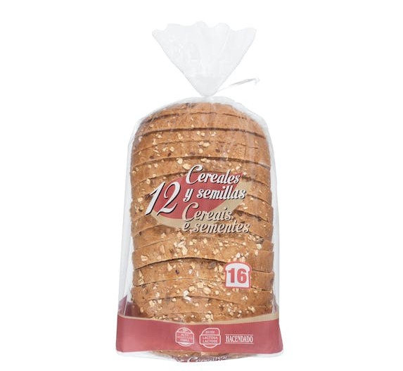 Pan de molde 12 cereales y semillas Hacendado