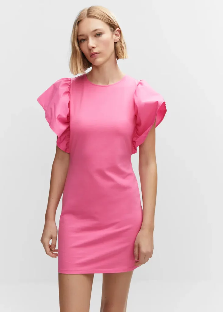 Vestido Detalle Mangas – Mango