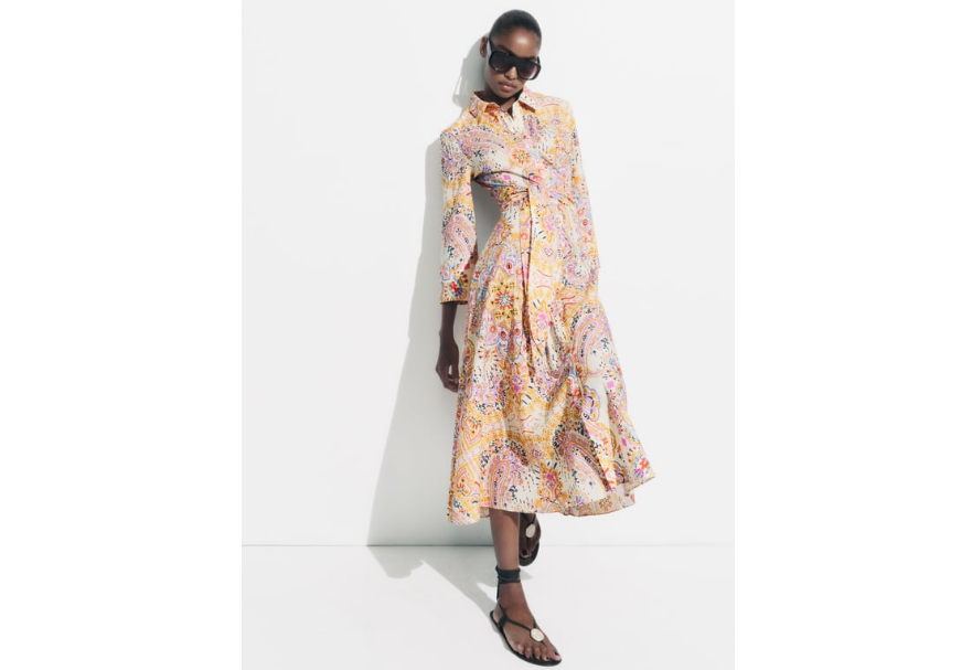 vestido camisero mangas largas
