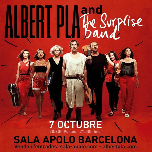 Albert Pla actuará el 7 de octubre en la Sala Apolo de Barcelona con The Surprise Band