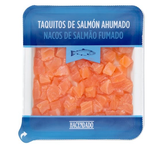 Taquitos de salmón ahumado de Mercadona