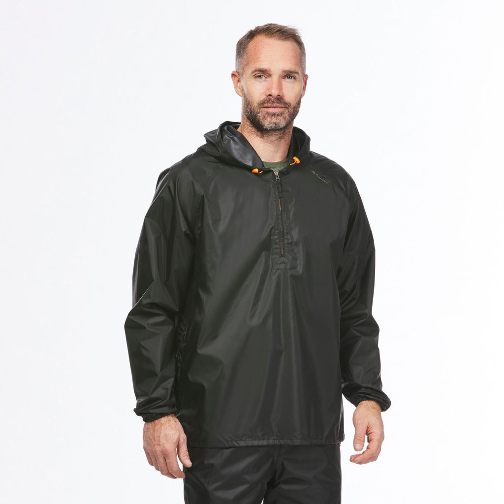 Chubasquero De Montaña Y Trekking Media Cremallera Hombre Quechua Raincut – Decathlon