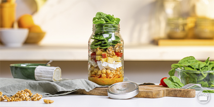 Ensalada de manzana y espinacas