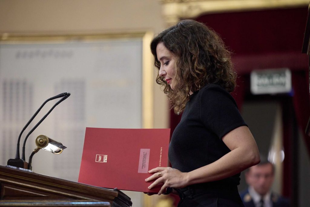 Europapress 5516089 Presidenta Comunidad Madrid Isabel Diaz Ayuso Interviene Debate Comision