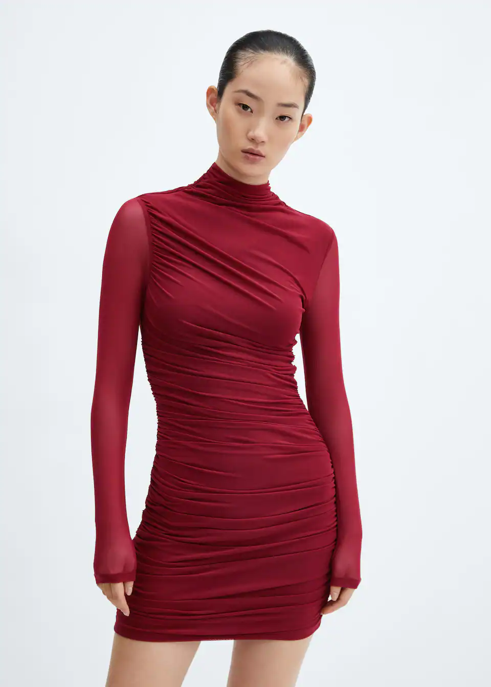 Vestido Drapeado de Mango