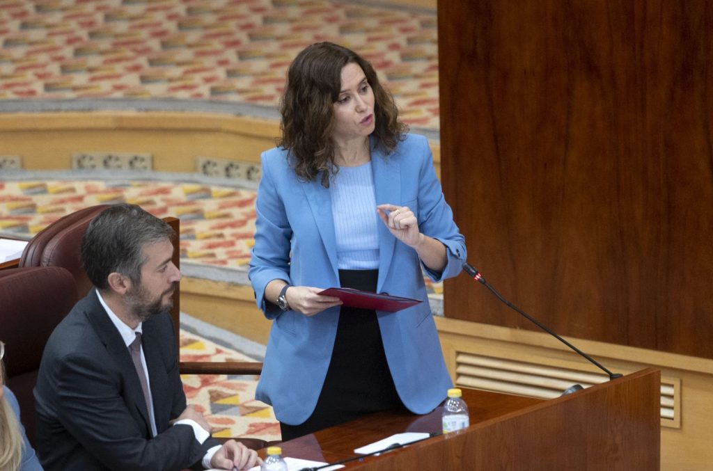 Europapress 5562025 Presidenta Comunidad Madrid Isabel Diaz Ayuso Interviene Pleno Asamblea