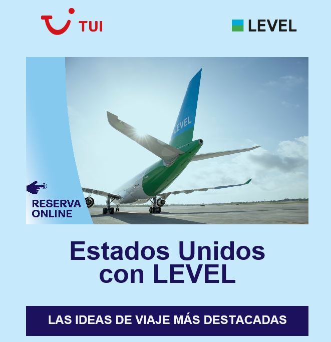 TUI y LEVEL se unen para promocionar Estados Unidos 1 TUI y LEVEL se unen para promocionar Estados Unidos