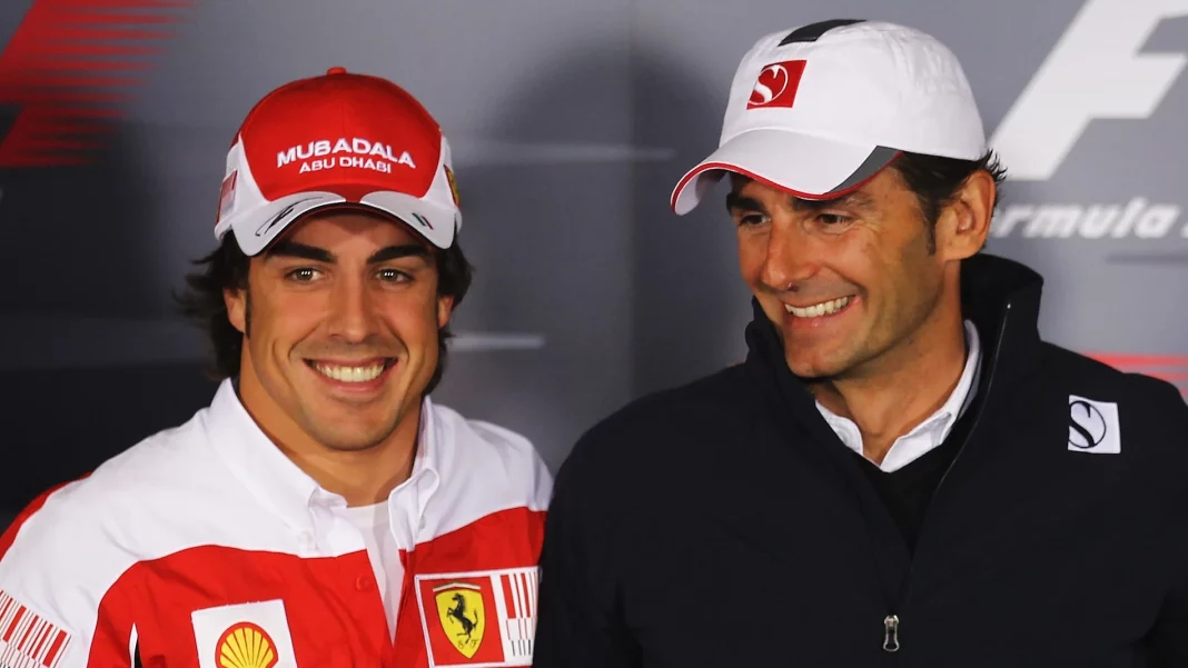 Dos estrellas en acción, Fernando Alonso y Pedro de la Rosa 
