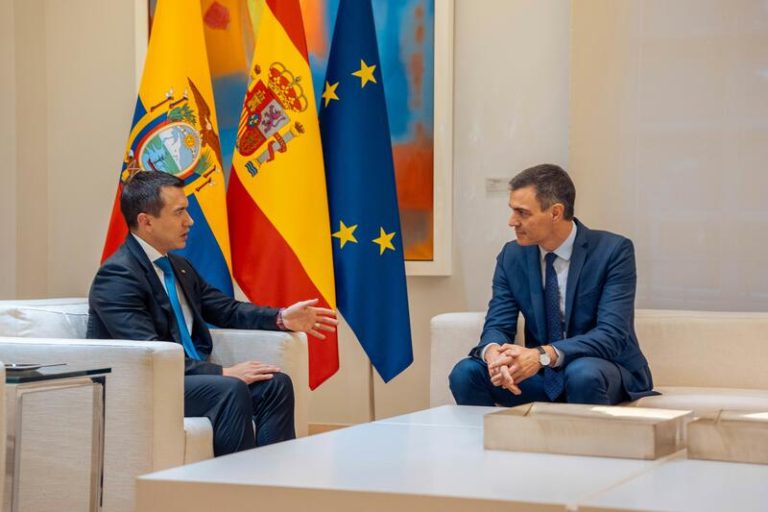 Sánchez traslada a Daniel Noboa la disposición de España «a profundizar» las relaciones en materia de seguridad