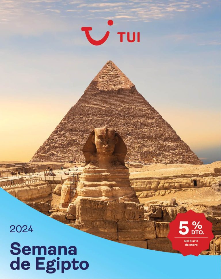 TUI comienza el año con la "Semana de Egipto" y aplica un 5% de descuento en toda la programación al país