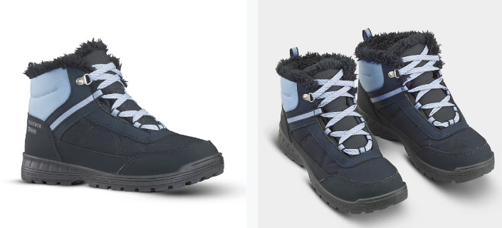 Botas de nieve y apreski impermeables con cordones para niños