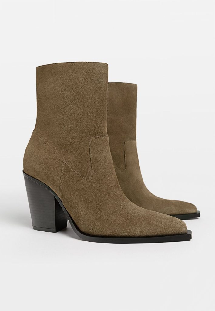 Stradivarius: 6 deslumbrantes botas estilo cowboy que marcarán tendencia esta primavera 151 Botines Tacón Cowboy Piel