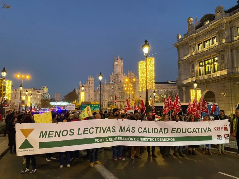 Huelga en la educación no universitaria de Madrid tras la semana blanca