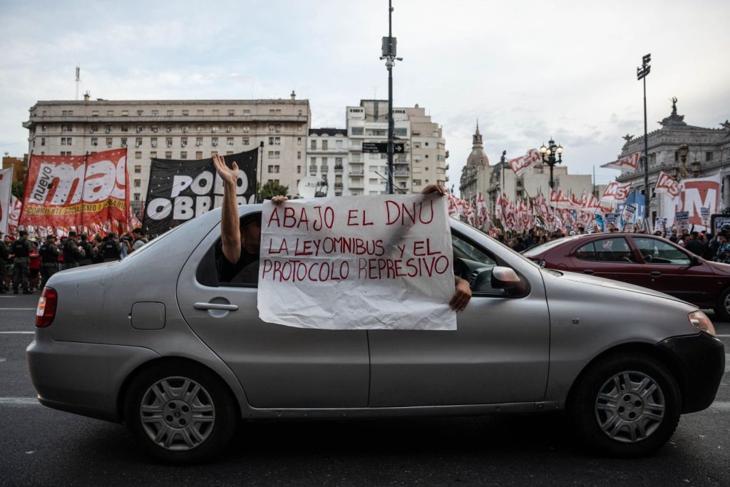 Europapress 5743530 Manifestantes Protestas Contra Ley Omnibus Febrero 2024 Buenos Aires