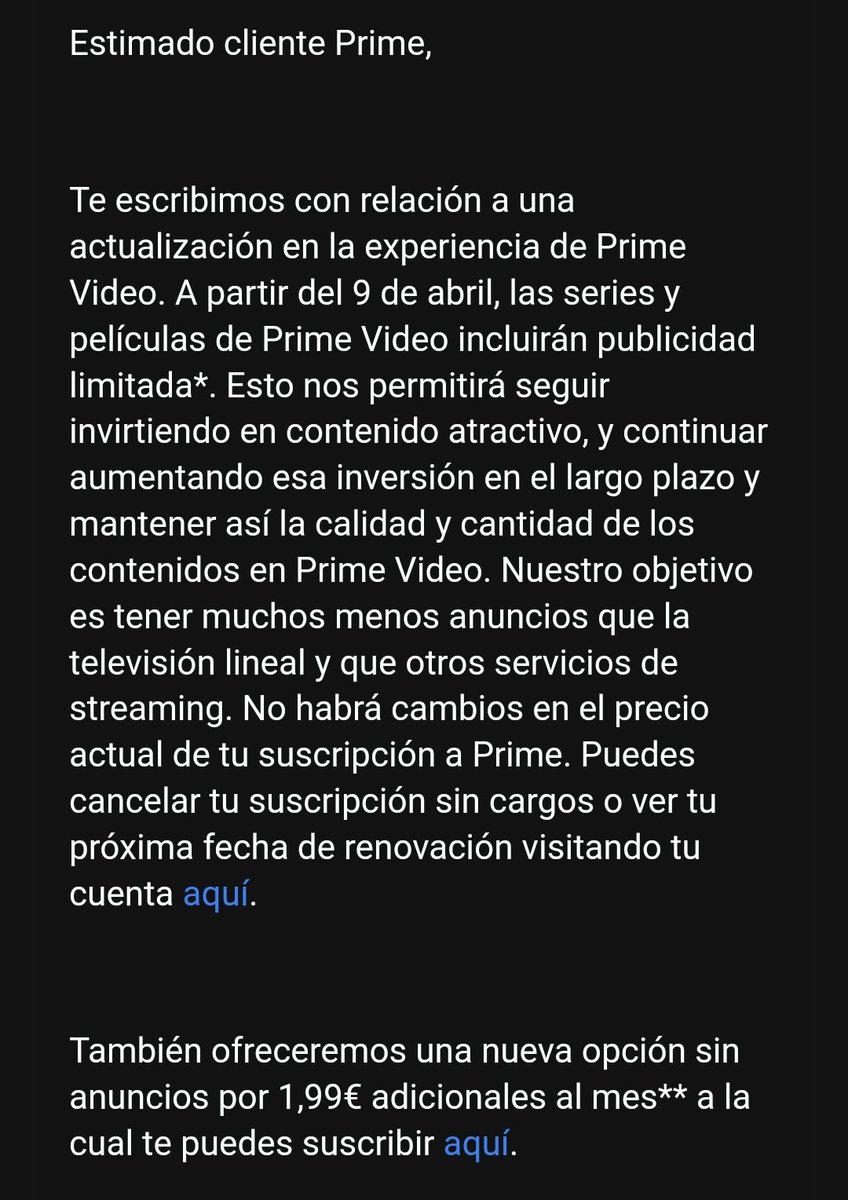 Anuncios Amazon Prime Video