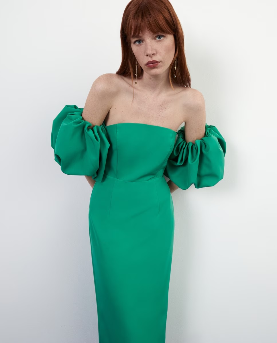 De Sfera Y Por 29,99 Euros: El Corte Inglés Tiene La Chaqueta Más Ideal Y Que Desearás Estrenar En El Momento 9 Vestido Verde El Corte Inglés