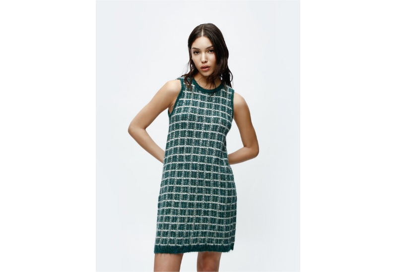 vestido verde botella