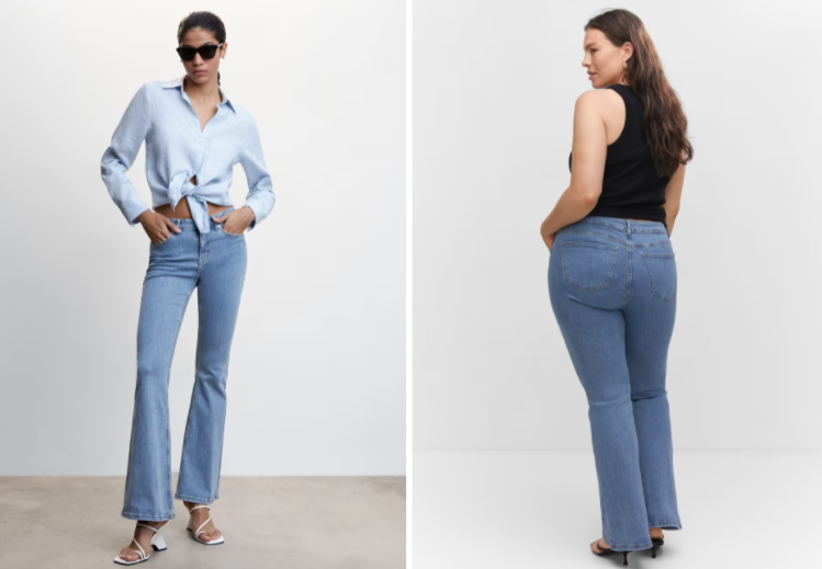 Estiliza tu figura sin importar tu talla con estos 3 vaqueros de Mango outlet en menos de 16 euros