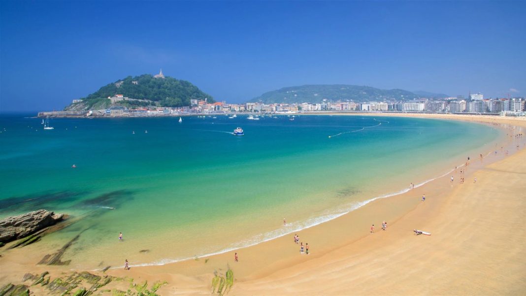 Playa de La Concha  en San Sebastián