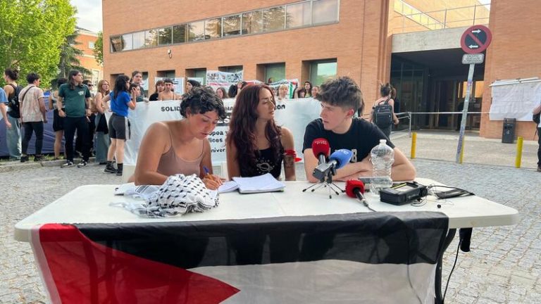 Las acampadas de estudiantes seguirán ante las «promesas vacías» de CRUE y exigen la «ruptura total» con Israel