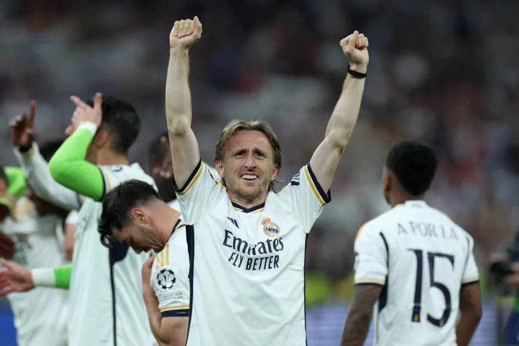 Europapress 5947673 08 May 2024 Spain Madrid Real Madrids Luka Modric Celebrates After The Uefa