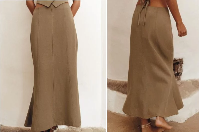 Parecerás una modelo con el dos piezas de Zara con chaleco y falda a un precio asequible