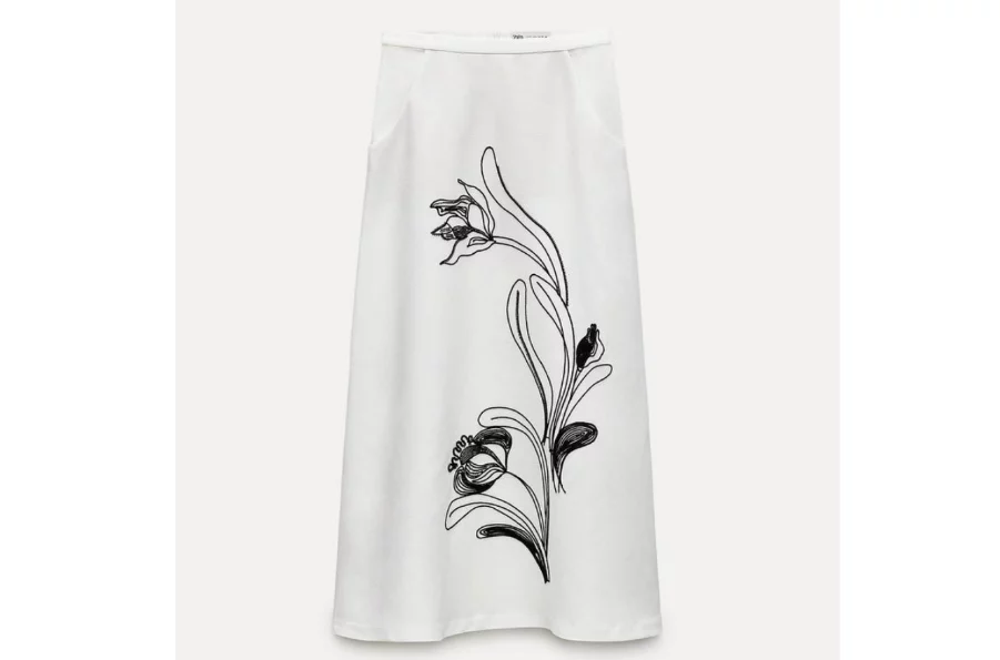 Ropa Bonita Y Barata En Zara Con Estas 9 Faldas Midi De Encaje Satinadas Y Hasta Rosa Palo