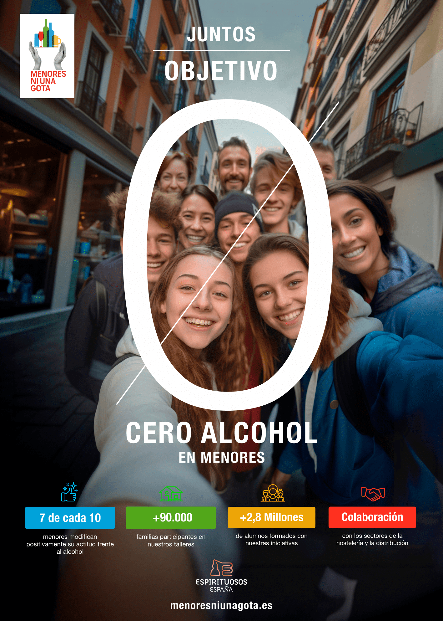 Espirituosos España lanza 'JUNTOS', nueva campaña de prevención del consumo de alcohol en menores de edad 1 Campaa Menores ni una gota