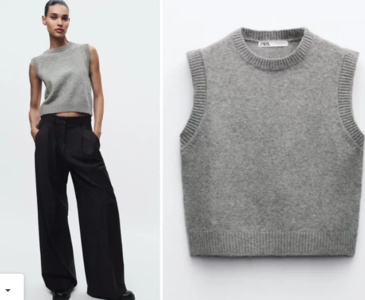 7 preciosos chalecos de Zara para llevar con pantalones claros