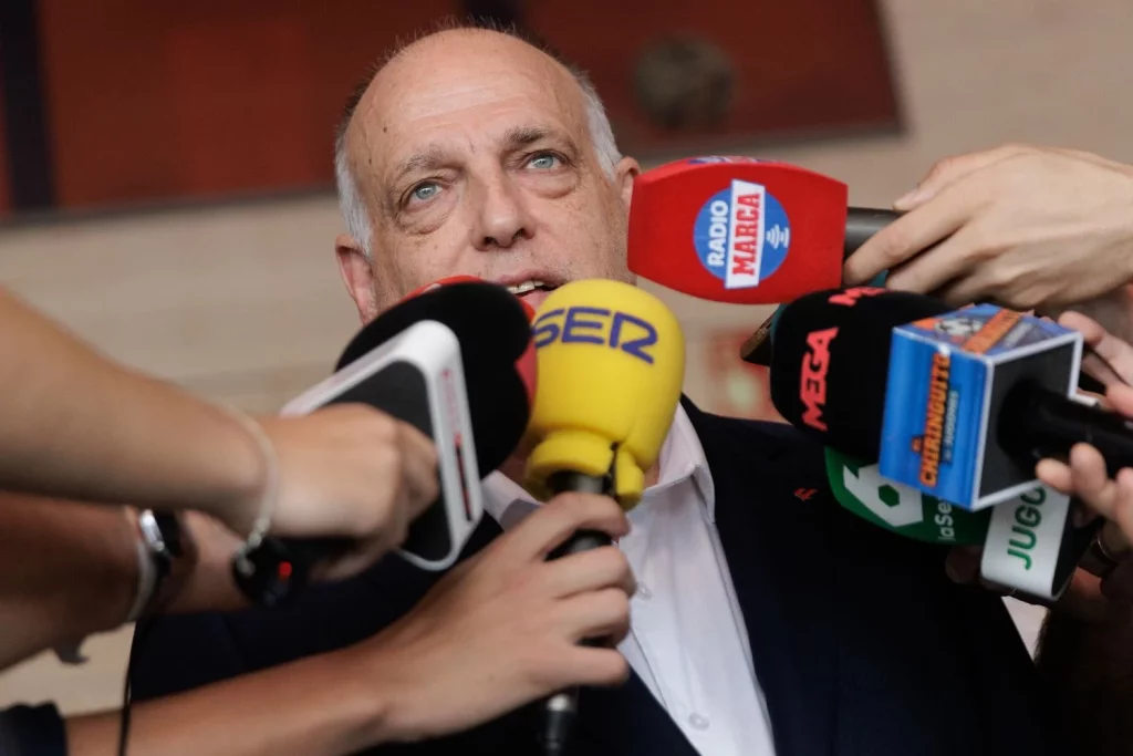 Los Números De La Eurocopa Retratan A Tebas Por Su Mal Manejo De La Liga 1 Europapress 6039346 Javier Tebas President Of Liga Attends During The Draw For The 2024 25