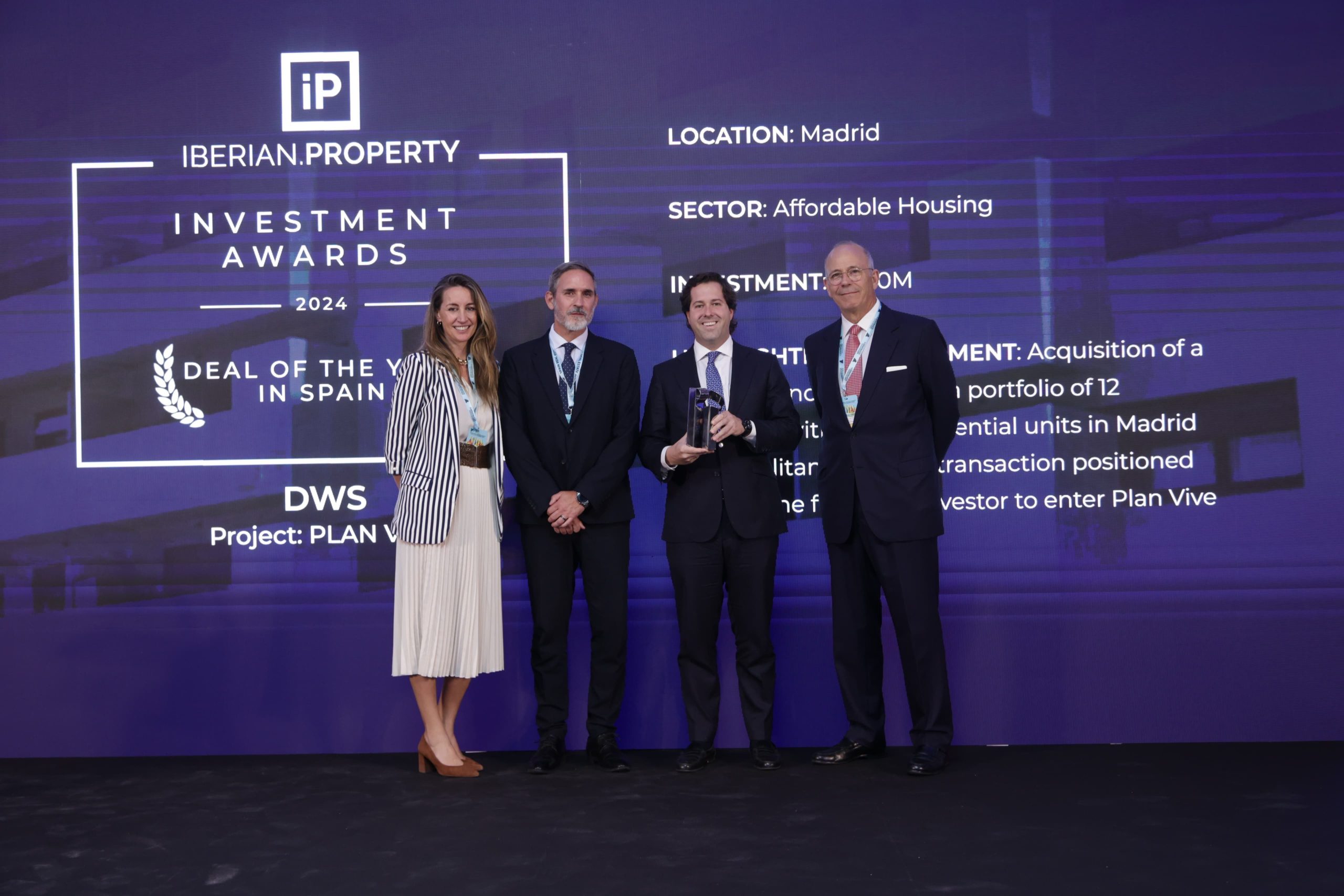 La inversión en vivienda asequible del Plan Vive premiada en los Iberian Property Investment Awards 1 Foto 1 IP Awards Madrid Real Estate 2024 2 scaled