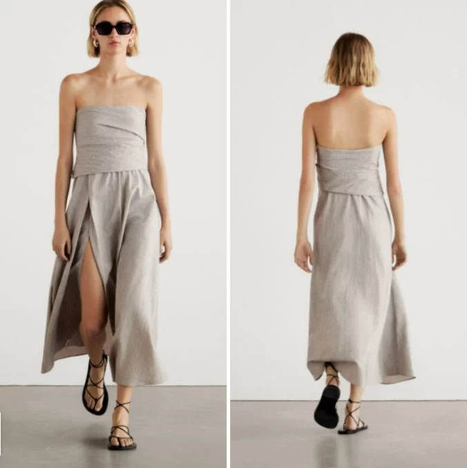 Sofisticada y juvenil con estos 4 vestidos de Massimo Dutti para combinar con zapatillas deportivas