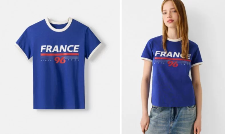 Bershka vende por menos de 10 euros camisetas retro en varios colores perfectas tras la Eurocopa