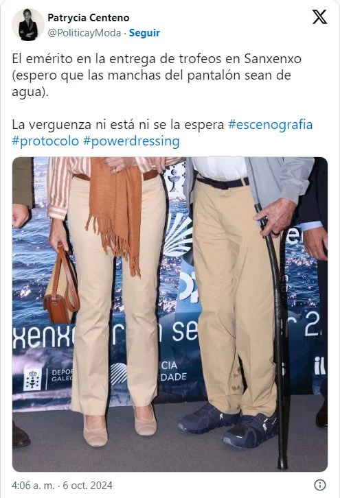 La foto con la que las redes acusan al rey Juan Carlos de orinarse encima y aparecer en público manchado
