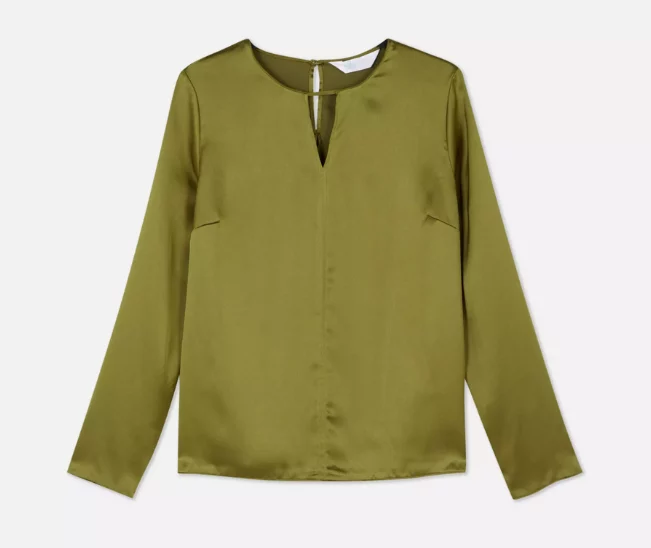 Blusa Verde Satinada