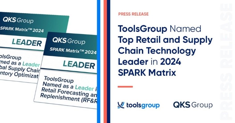 ToolsGroup es reconocido como líder tecnológico por QKS Group en SPARK Matrix™ 2024 1 qks
