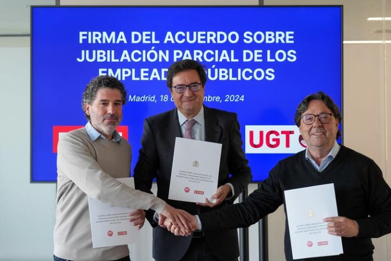El Gobierno trata la jubilación parcial con los sindicatos de la Función Pública